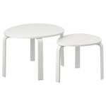 SVALSTA Nesting tables, set of 2, white stain