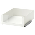 KOMPLEMENT Drawer with glass front, white, 50x58 cm