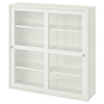 HAVSTA Glass-door cabinet, white, 121x123x35 cm