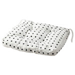 BJÖRKTRAST Children's armchair cushion, white/black