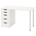 LAGKAPTEN / ALEX Desk, white, 120x60 cm