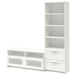 BRIMNES TV storage combination, white, 180x41x190 cm