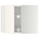 METOD Corner wall cabinet with carousel, white, Veddinge white, 68x60 cm