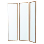 NISSEDAL Mirror combination, white stained oak effect, 130x150 cm