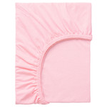 LEN Fitted sheet, pink, 80x130 cm