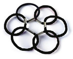 Hair Ties 6pcs, black