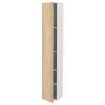 ENHET Hi cb w 4 shlvs/door, white, oak effect, 30x30x180 cm