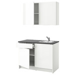 KNOXHULT Kitchen, high-gloss white, 120x61x220 cm