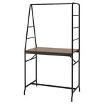 HÅVERUD Table with storage ladder, black