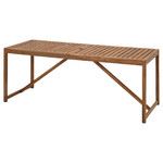 NÄMMARÖ Table, outdoor, light brown stained, 200x75 cm