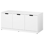 NORDLI Chest of 3 drawers, white, 120x54 cm