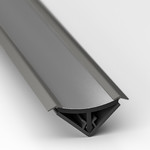 FIXA Wall finishing strip, stainless steel colour