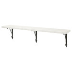 BERGSHULT / KROKSHULT Wall shelf, white, anthracite, 120x20 cm