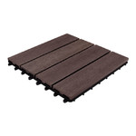 Composite Deck Tile DLH 4L 30x30cm, brown, 1pc