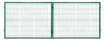 Double Swing Gate Steel 400 x 150 cm / 5 x 20 cm, galvanised, green