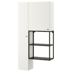 ENHET Storage combination for laundry, anthracite, white, 90x30x180 cm