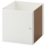 KALLAX Insert with door, high-gloss white, 33x33 cm