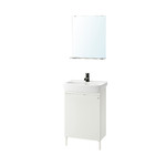 NYSJÖN / BJÖRKÅN Bathroom furniture, set of 5, white/Saljen tap, 54x40x98 cm