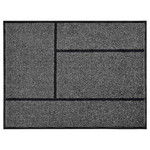 KÖGE Door mat, grey, black, 69x90 cm