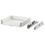 EXCEPTIONELL Drawer, low with push to open, white, 40x37 cm