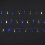 LED Lighting Chain 240 LED 14.3 m, outdoor, transparent, white/blue