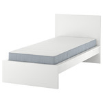 MALM Bed frame with mattress, white/Vesteröy medium firm, 90x200 cm