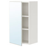 ENHET Mirror cabinet with 1 door, white, 40x30x75 cm