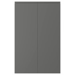 VOXTORP 2-p door f corner base cabinet set, left-hand dark grey, 25x80 cm