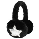 Plush Earmuffs Star, black