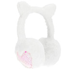 Plush Earmuffs Heart, white