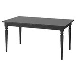 INGATORP Extendable table, black, 155/215x87 cm