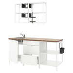 ENHET Kitchen, white, 183x63.5x222 cm