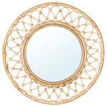 GRINSBOL Mirror, rattan, 55 cm