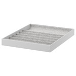 KOMPLEMENT Insert with compartments, light gray, 40x53x5 cm