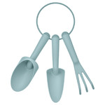 GRÄSMARÖ 3-piece gardening set, in/outdoor light grey-blue