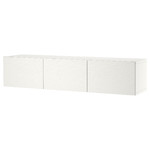 BESTÅ TV bench with doors, white/Laxviken white, 180x42x38 cm