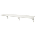 TRANHULT / SANDSHULT Wall shelf, white stained aspen, 120x30 cm