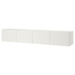 PLATSA Wall storage, white Fonnes, white, 240x42x40 cm