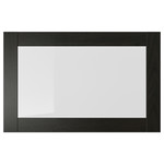 SINDVIK Glass door, black-brown, clear glass, 60x38 cm