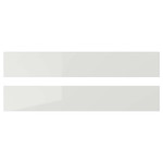 RINGHULT Drawer front, high-gloss light grey, 60x10 cm, 2 pack