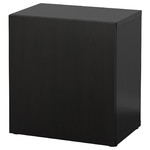 BESTÅ Shelf unit with door, Lappviken black-brown, 60x40x64 cm