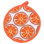 TORVFLY Pot holder, patterned, orange