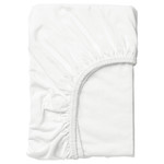 LEN Fitted sheet, white, 80x165 cm