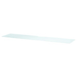 BESTÅ Top panel for TV, glass white/light green, 180x40 cm