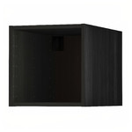 METOD Top cabinet, wood effect black, 40x60x40 cm