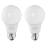 SOLHETTA LED bulb E27 806 lumen, globe opal white, 4000 K, 2 pack
