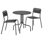 LÄCKÖ / VIHOLMEN Table+2 chairs, outdoor, grey, dark grey