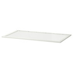 KOMPLEMENT Glass shelf, white, 100x58 cm
