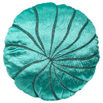 BLÅVINGAD Cushion, coral-shaped/turquoise