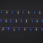 LED Lighting Chain 240 LED 14.3 m, outdoor, transparent, white/blue